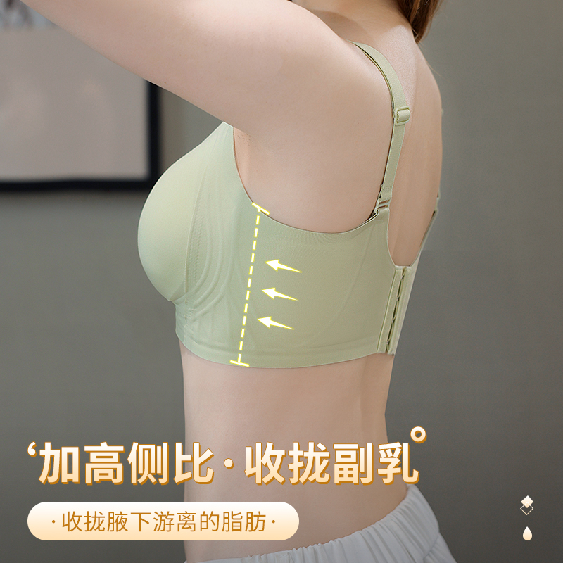 提拉无痕哺乳内衣女防下垂聚拢产后喂奶薄款孕妇怀孕期专用文胸罩 - 图0