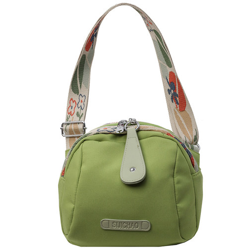 牛津布贝壳包包女士2025新款宽带斜挎包通勤妈咪包外出休闲帆布包 - 图0