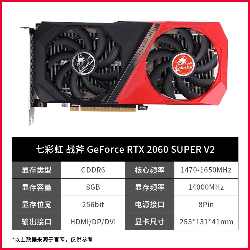 七彩虹镭风RTX2060 6G元气满满1660S 2060S 12G电脑显卡3060Ti 8G-图1