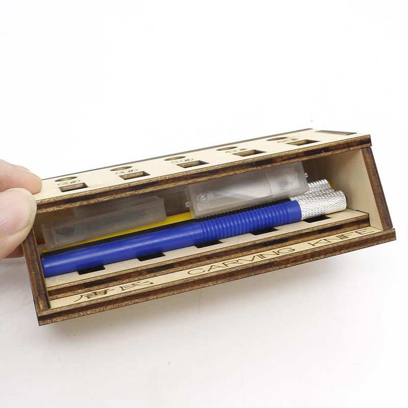 5支刻刀5盒刀片配架子雕刻刀DICY橡皮章手帐贴膜笔刀模型工具套装 - 图2