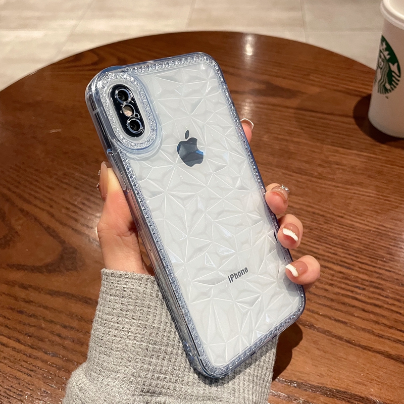 钻石纹手机壳适用苹果xsmax硅胶x透明iphone软壳xr全包iphonex镜头xsxmax防摔xmax新款10网红9套ins风ipx女xa