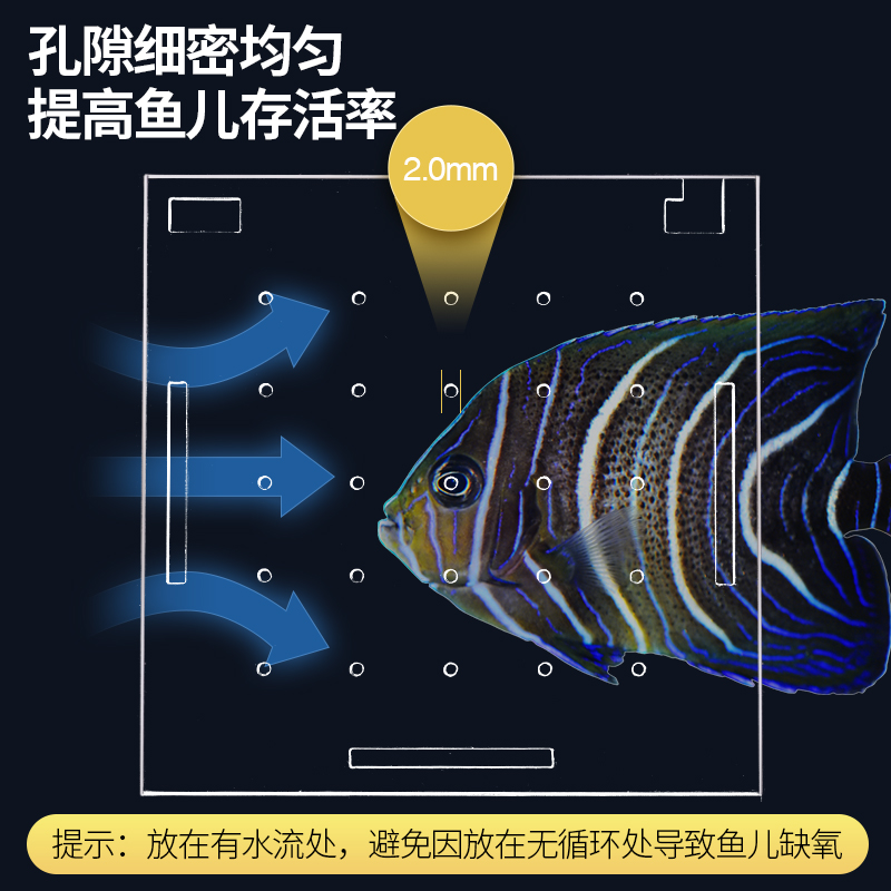 鱼缸隔离盒亚克力孔雀鱼繁殖盒产卵器产房小鱼苗孵化盒乌龟隔离网-图2