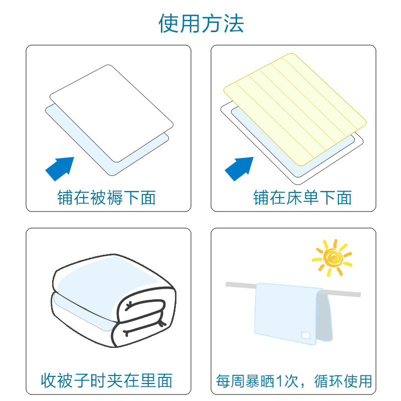 日本回南天吸湿除湿防潮床垫学生宿舍单人家用可折叠床护垫干燥垫