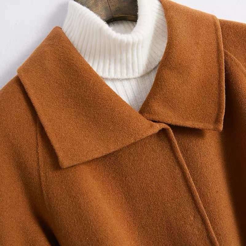 晴兰之家2020秋冬中长款收腰风大衣 晴兰之家毛呢外套