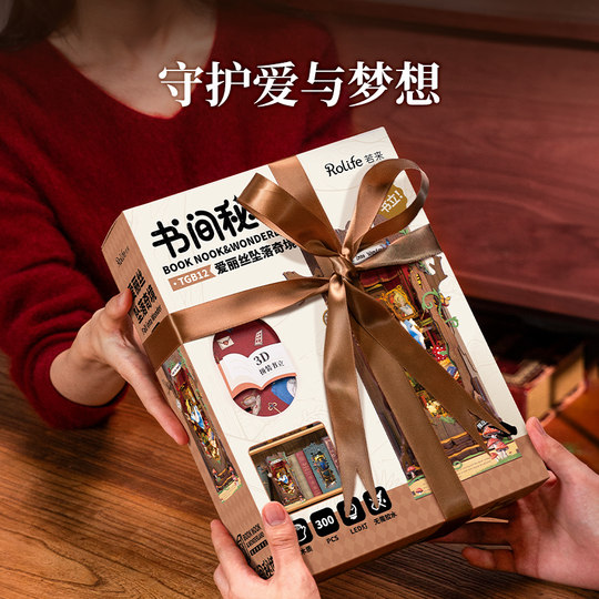 If Alice falls into the wonderland wooden assembly model