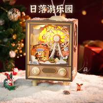 If Coming To Sunset Amusement Park Music Octaonic Box Rotating Moonwheel Diy Handmade Birthday Christmas Presents Girl