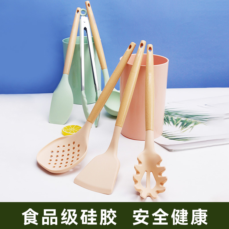 硅胶锅铲炒菜铲家用不粘锅专耐高温食品级炒汤勺厨具套装