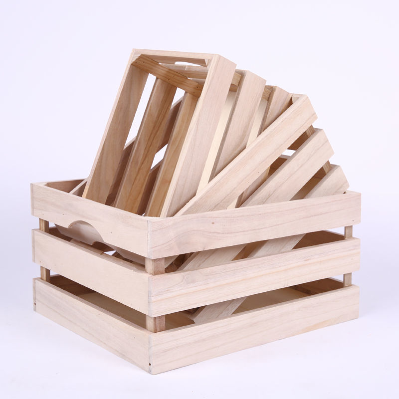 市陈超列装饰古木箱子收纳木条箱复做旧整理箱木框箱箱简约长-图0