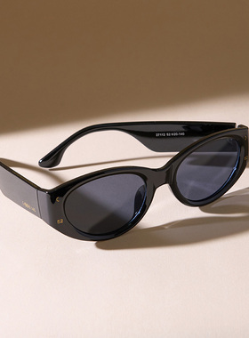 cyxus新款太阳眼镜护目镜街拍Y2K千禧百搭防紫外线猫眼框太阳镜女