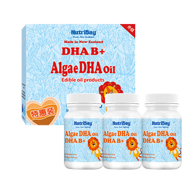 纽奇新西兰进口 Tog藻油DHA B+藻油 孕妇婴幼儿 60粒胶囊3瓶装,淘宝优惠券,粉丝福利购,淘宝优惠卷