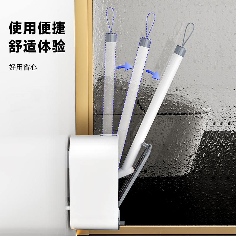 五月花家用弯头马桶刷无死角清洁座便器刷厕所卫生间套装长柄壁挂