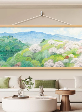 野地美树子日式原木风客厅挂画