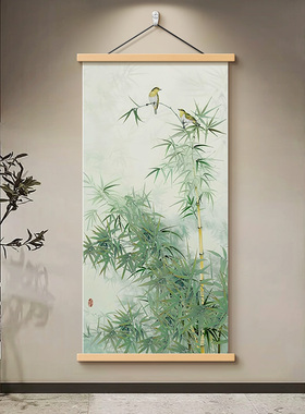 新中式翠竹清风玄关挂画