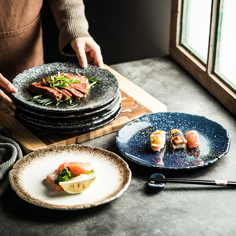 牛排盘子西餐盘 家用创意陶瓷平盘浅盘盘碗套装 蛋糕盘日料餐具,淘宝优惠券,粉丝福利购,淘宝优惠卷