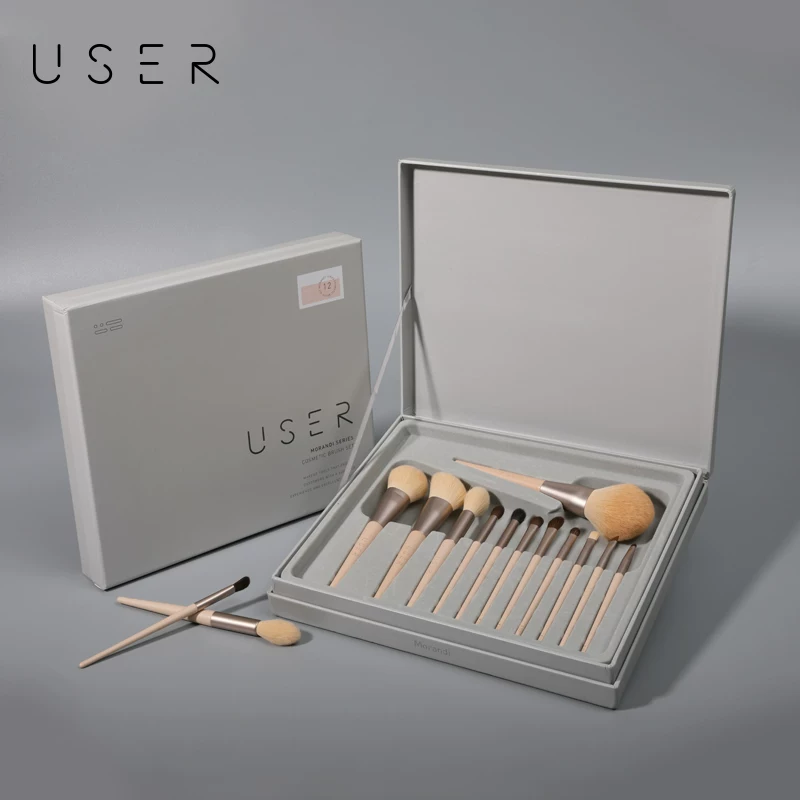 Brush, eye shadow for contouring, 12 pieces