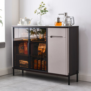 笛浪现代轻奢智能实木茶吧机餐边柜消毒烘干客厅高端家用饮水机柜