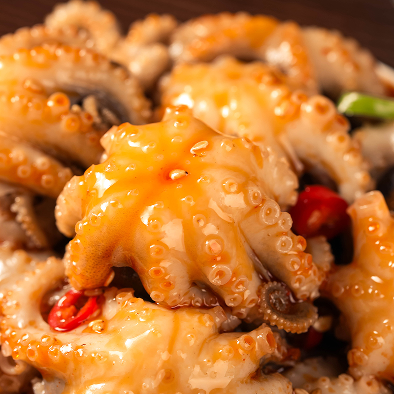 海卓鲜旗舰店八爪鱼大爆头麻辣小海鲜熟食香辣即食罐装章鱼足鱿鱼须罐头零食品3