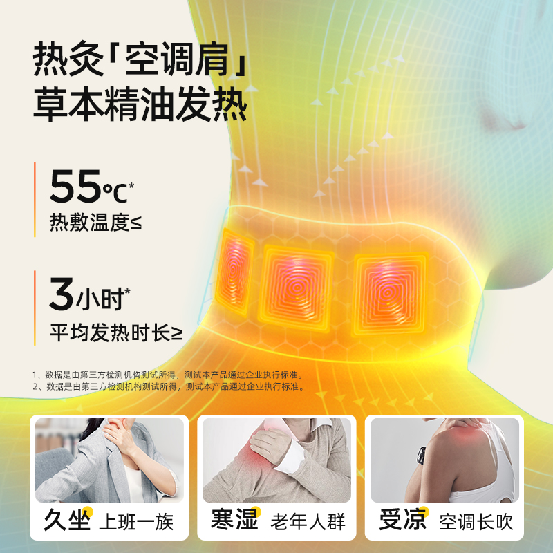 元气达人肩颈热敷贴包颈椎艾灸贴脖子暖颈部蒸汽护颈脖精油艾草贴