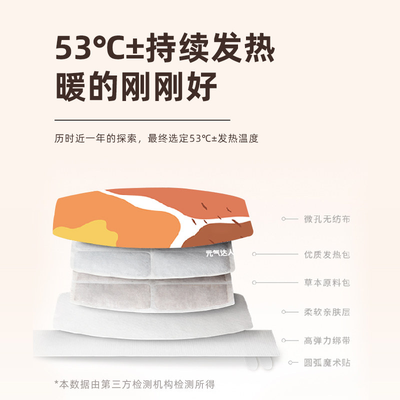 【U先试用】元气达人蕲艾暖腰带护腰带蒸汽发热贴暖腹带1片/袋*2,淘宝优惠券,粉丝福利购,淘宝优惠卷