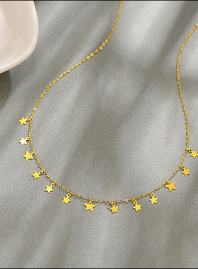 新款欧美风星星项链轻奢百搭气质
