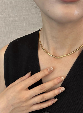 蛇骨链钛钢项链女不掉色项链