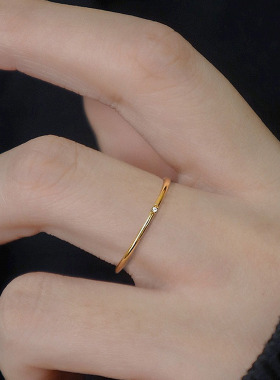 极细！不掉色戒指女小众