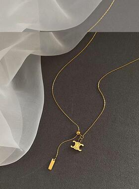 凯旋门吊坠抽拉项链女2025