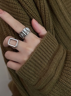 众设计两件套开口戒指2024新