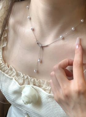 钛钢不掉色流苏项链女夏季2026年