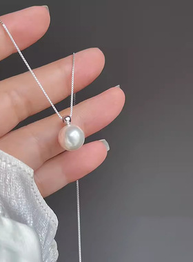 小灯泡单颗珍珠项链女2025新款爆