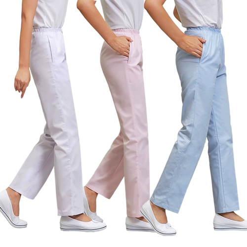 Униформа медсестры, белые розовые синие штаны для беременных с поддержкой живота, эластичная талия, большой размер