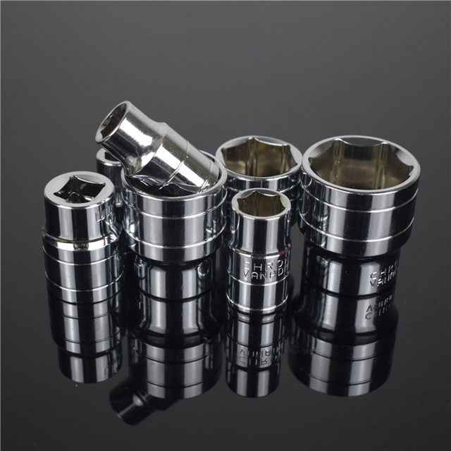 1/2 Chrome vanadium steel big flying sleeve head hardware tool 12.5mm hexagonal short sleeve head head sleeve tube wrench