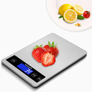 花潮(HC)电子秤大称量15kg不锈钢厨房秤电子称重电子秤烘培秤小