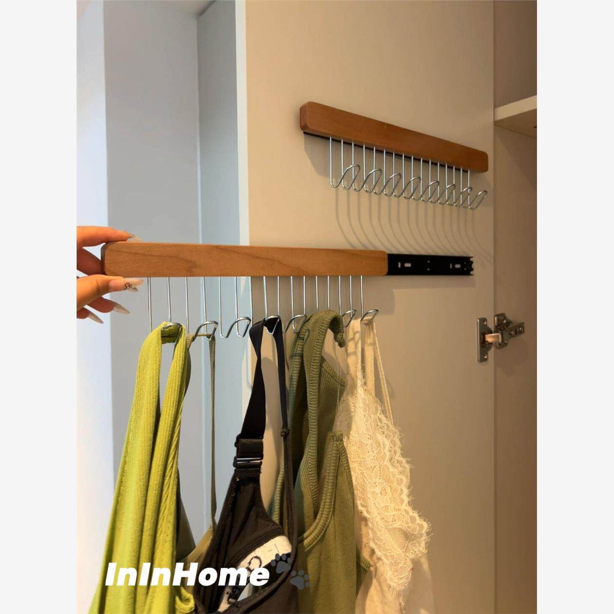 【新家的一百个快递】家用吊带内衣收纳壁挂式伸缩挂钩多功能抽拉,淘宝优惠券,粉丝福利购,淘宝优惠卷