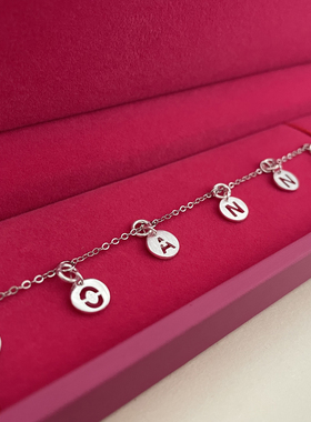 私人定制爱心手链女925银饰品