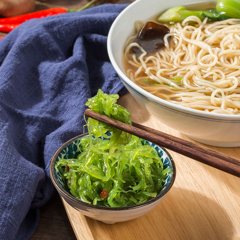 海狸先生海藻沙拉即食裙带菜丝中华海草凉拌菜寿司海带丝海白菜 - 图1