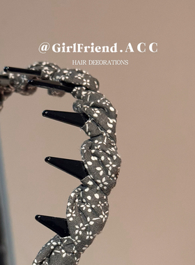 碎花防滑带齿发箍！girlfriend