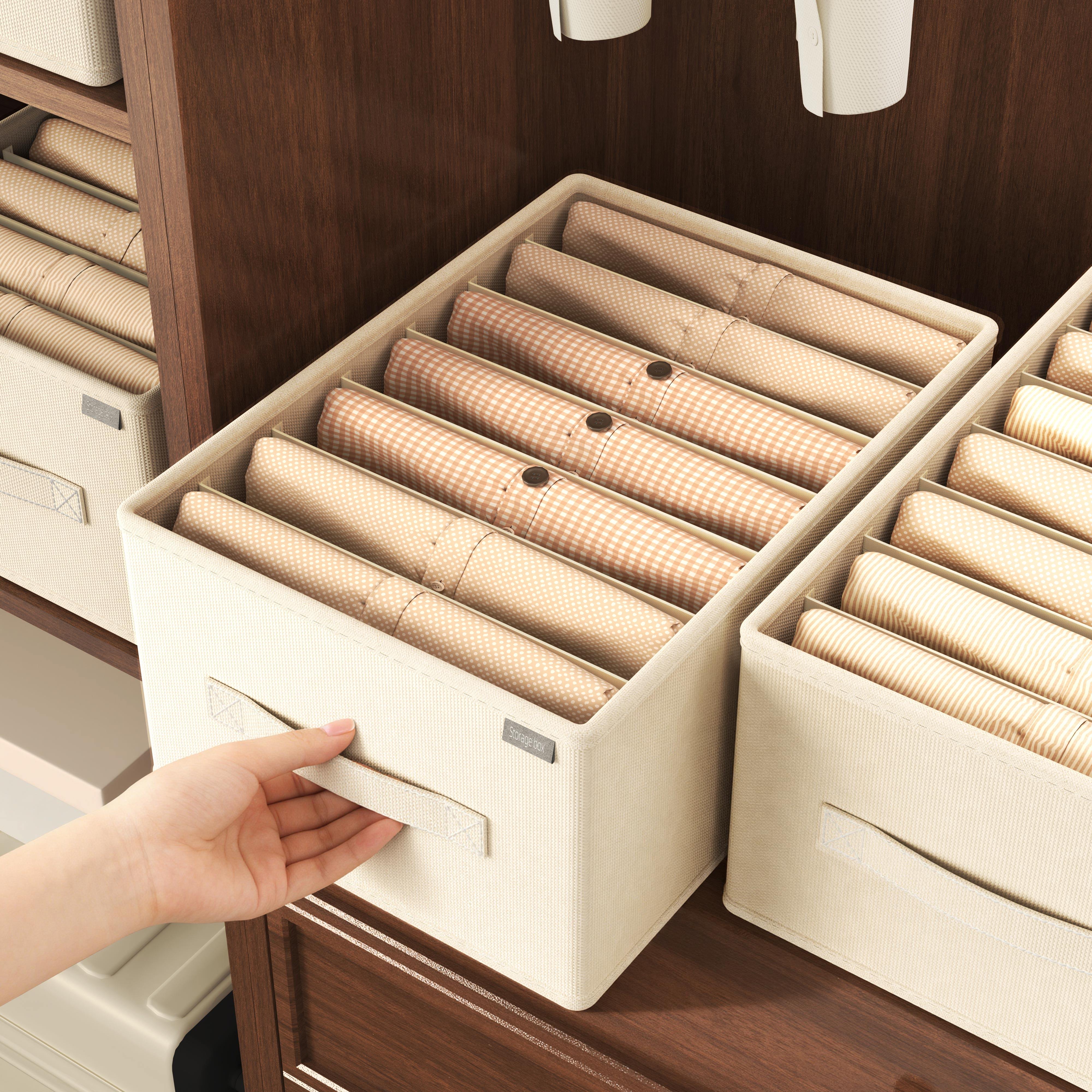 内衣收纳盒长方形抽屉式分隔大容量可折叠内裤袜子衣物专用整理盒,淘宝优惠券,粉丝福利购,淘宝优惠卷