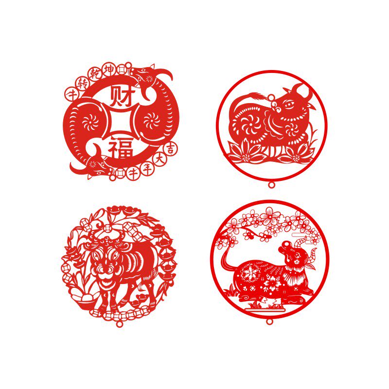 丑牛年大吉书签新年礼物学生流苏精致镂空小清新中国风古典文艺免费刻字定制礼品书小清新企业定制送礼