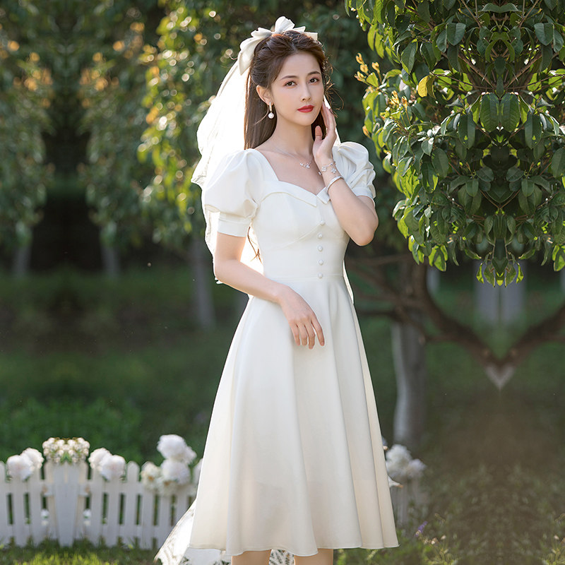 领证登记小白日常平时可穿女连衣裙 美蓓可连衣裙