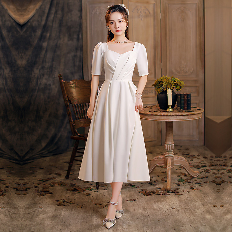 领证登记小礼服显瘦秋季法式连衣裙 美蓓可连衣裙