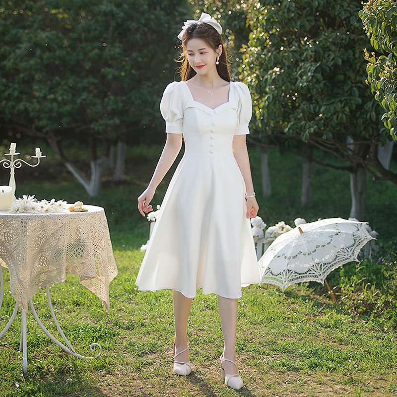 领证登记小白日常平时可穿女连衣裙 美蓓可连衣裙