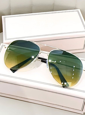 新款高级飞行员超酷大框蛤蟆镜男