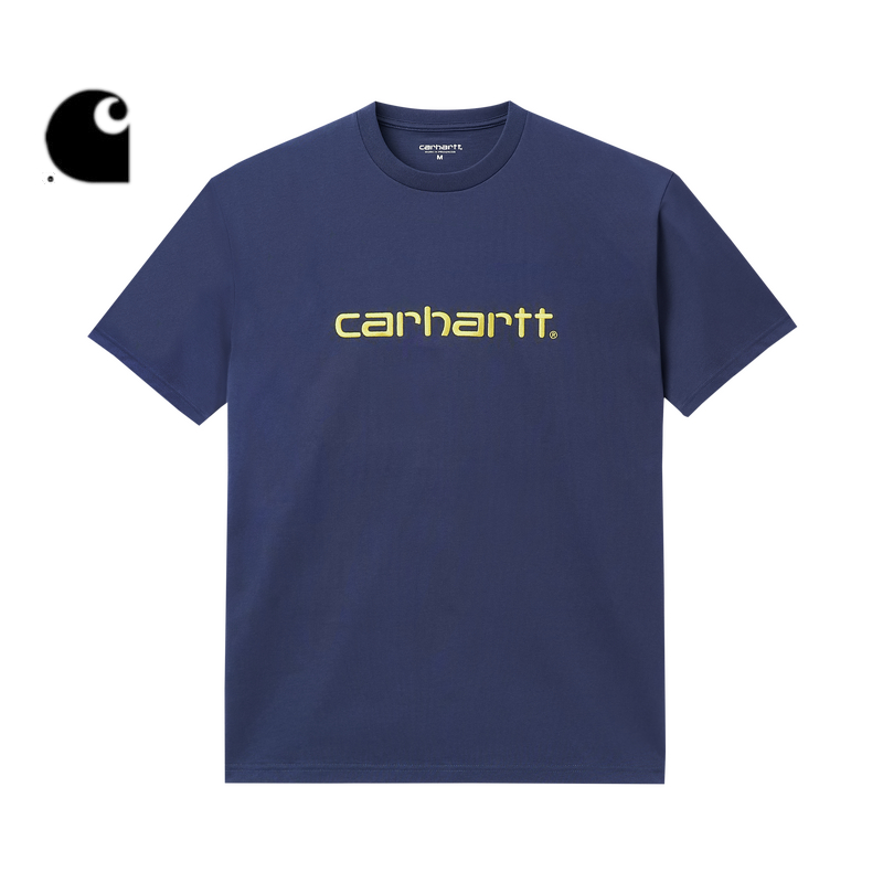 Carhartt WIP短袖T恤男装春季新品经典LOGO字母刺绣宽版卡哈特 - 图1