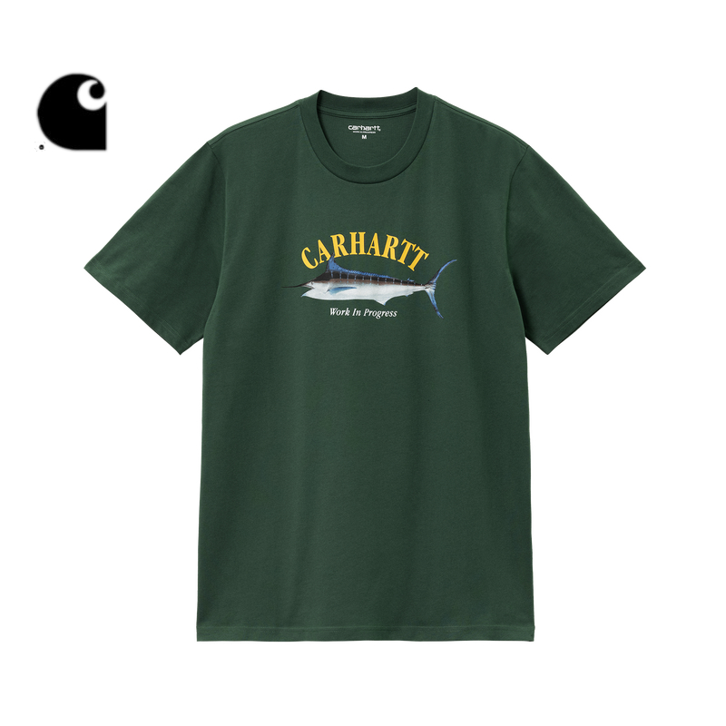 Carhartt WIP短袖T恤男装春秋写实风马林鱼图案印花卡哈特232035K - 图1