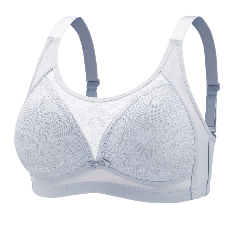 Middle-aged and elderly mothers' underwear without steel ring anti-exposure bra