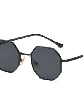 high quality Sunglasses Men Octagon Metal Sunglas 个性太阳镜