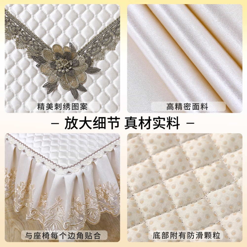 椅子套罩半弧形通用餐厅凳子保护套高级靠背一体家用餐桌餐椅套Y7 - 图1