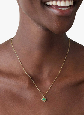 【元旦礼物】【2025新款】Kate spadeEveryday Spade黑桃密镶项链