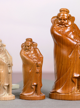 实木雕刻人物工艺品客厅钟馗像